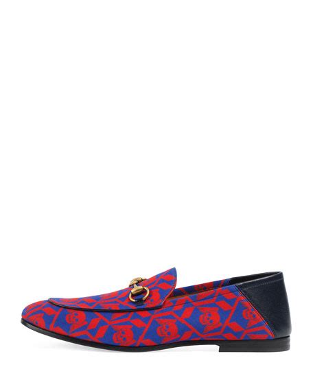 gucci brixton print|Gucci brixton loafer.